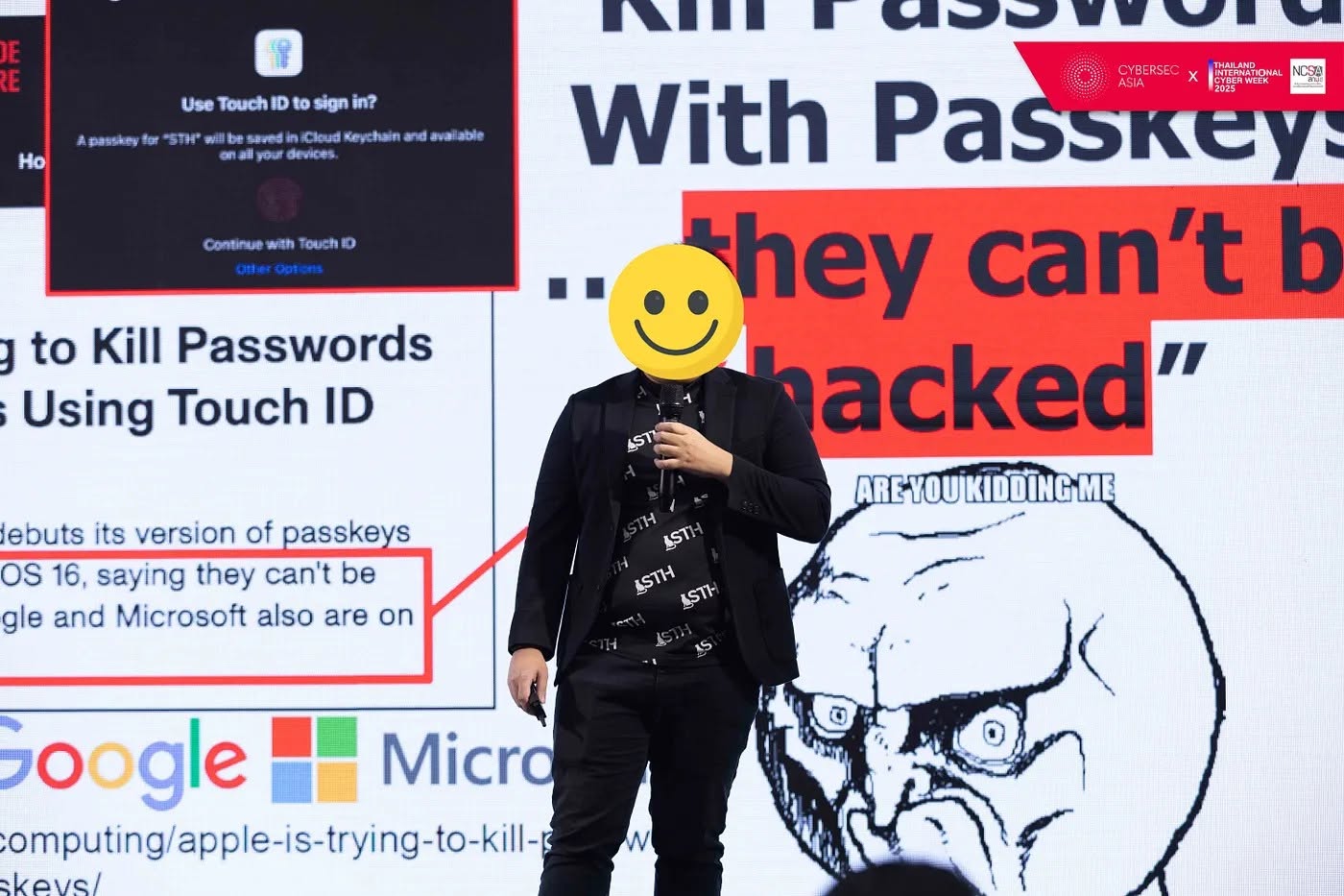 ผู้เชี่ยวชาญ STH บรรยายเรื่อง Passkeys บนเวที CyberSec Asia และ Thailand International Cyber Week 2025