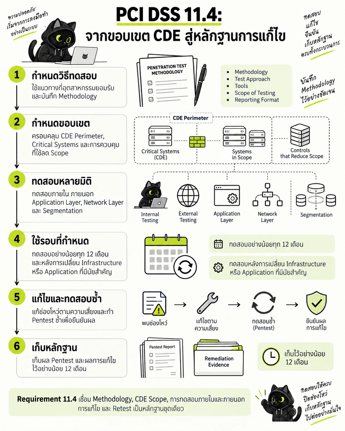 PCI DSS v4.0.1: ข้อกำหนด VA, ASV Scan, Pentest และ Segmentation Testing
