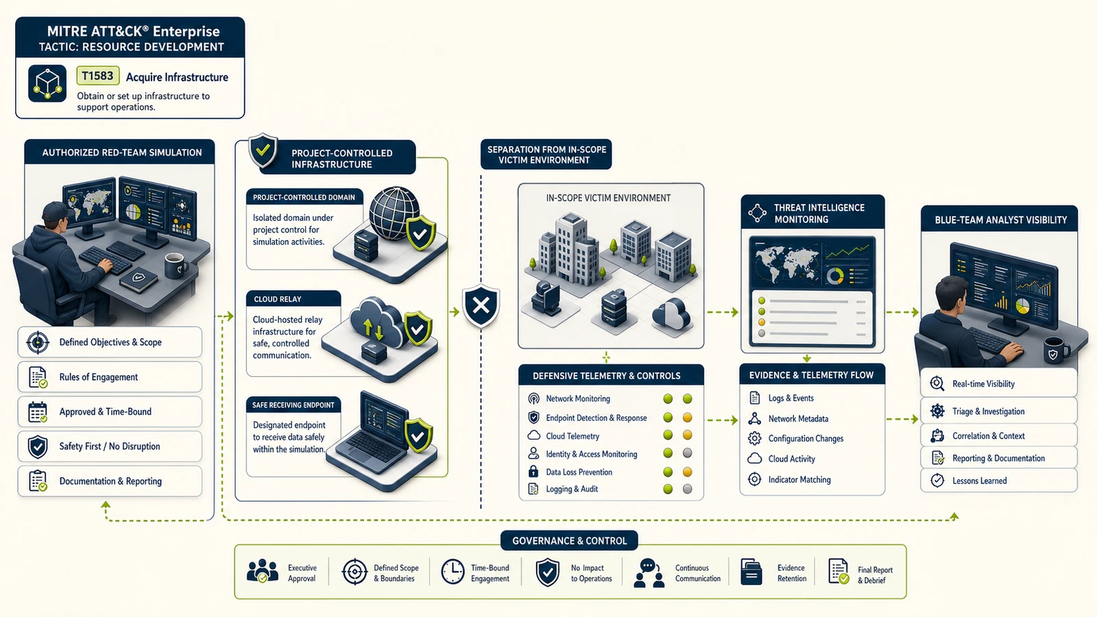 ภาพจำลองการทดสอบ Resource Development ด้วย T1583 Acquire Infrastructure